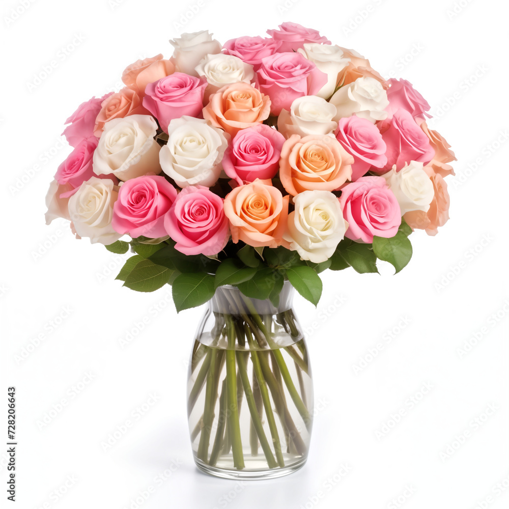 Fototapeta premium Blooms in Harmony, Rose Bouquet Elegance