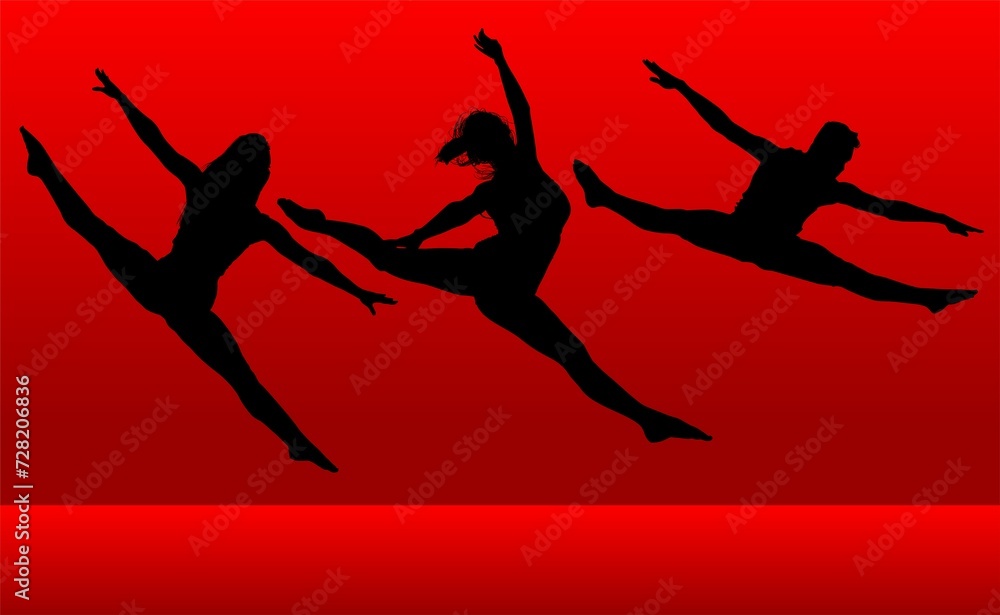silueta, deporte, vector, mujer, ilustración, baile, , danza silueta, deporte, vector, mujer, ilustración, baile, , danza