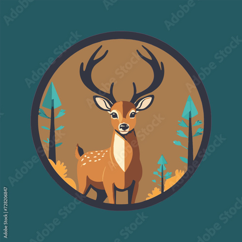 vector of wild deer