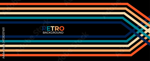 Abstract minimalist retro background with rounded stripe elements. Retro wallpaper. 70s, 60s, 80s-style concept.banner, cover, poster, flyer, brochure, website. Vector illustration for design