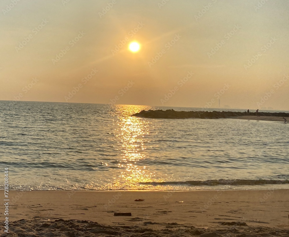 sunset on the beach