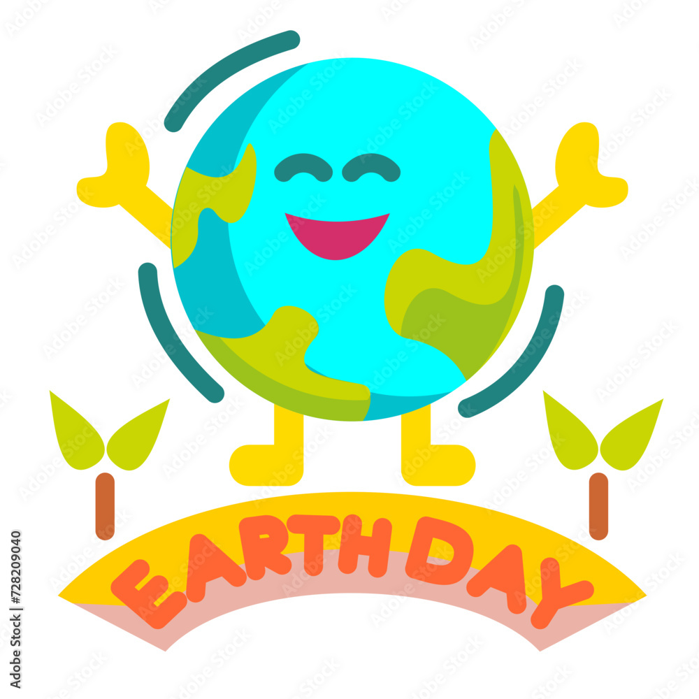 Fototapeta premium Earth Day Icon