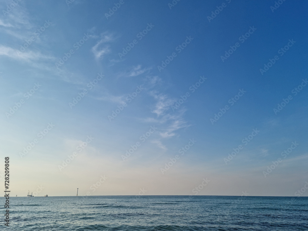 
Blue sky and sea landscape.
