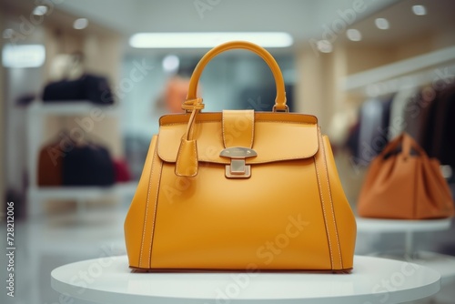 Women's Bag On Counter In Store