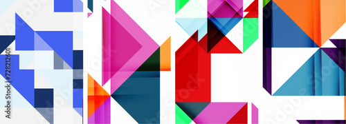 Triangle poster set for wallpaper, business card, cover, poster, banner, brochure, header, website