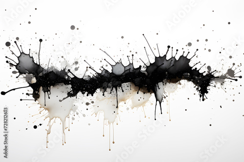 Black or splash purple watercolor on floor or wall white background. Spread throughout area. It is a kind of art. Background Abstract Texture. Realistic color clipart template pattern