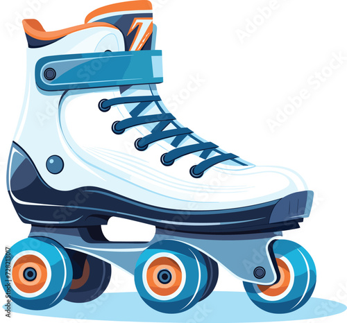 roller skate shoes vector illustration on isolated background