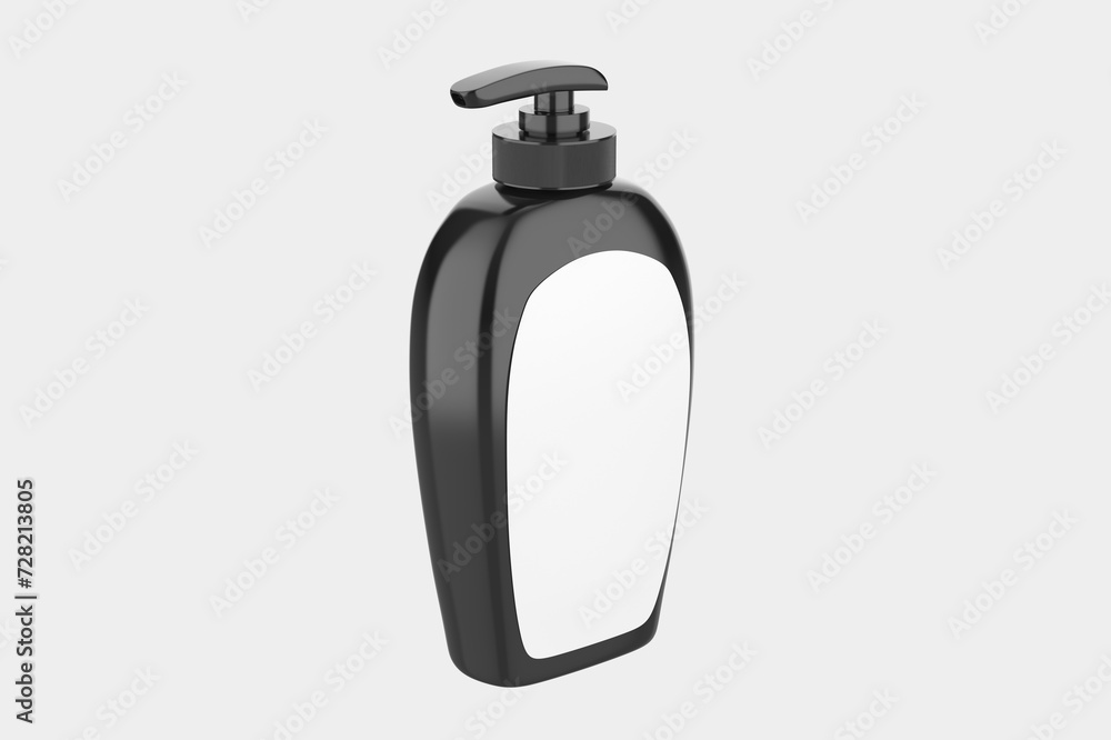 Moisturising Cream Or Hand Wash Bottle with Pump Mockup Isolated On white background. 3d illustration Moisturising Cream Or Hand Wash Bottle with Pump Mockup Isolated On white background. 3d illustration
