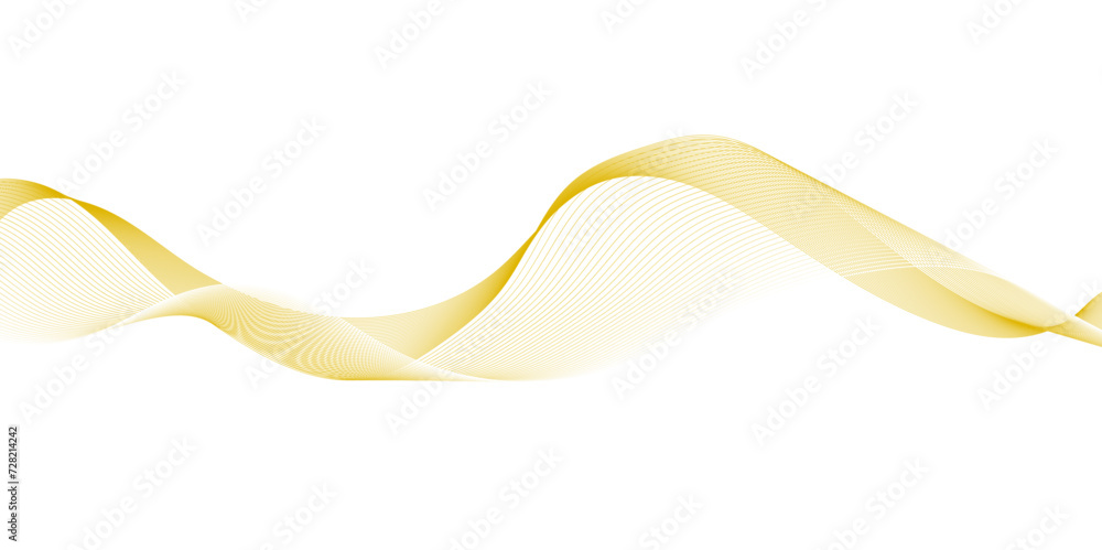 Golden, yellow wave, curve, ocean line on transparent background. shiny moving wave lines design element for banner design. Abstract futuristic technology wave glowing lines background. Golden, yellow wave, curve, ocean line on transparent background. shiny moving wave lines design element for banner design. Abstract futuristic technology wave glowing lines background.