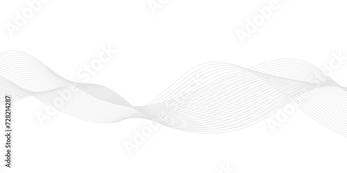 Technology and business wave lines on transparent background. Frequency sound wave, twisted curve lines with blend effect.