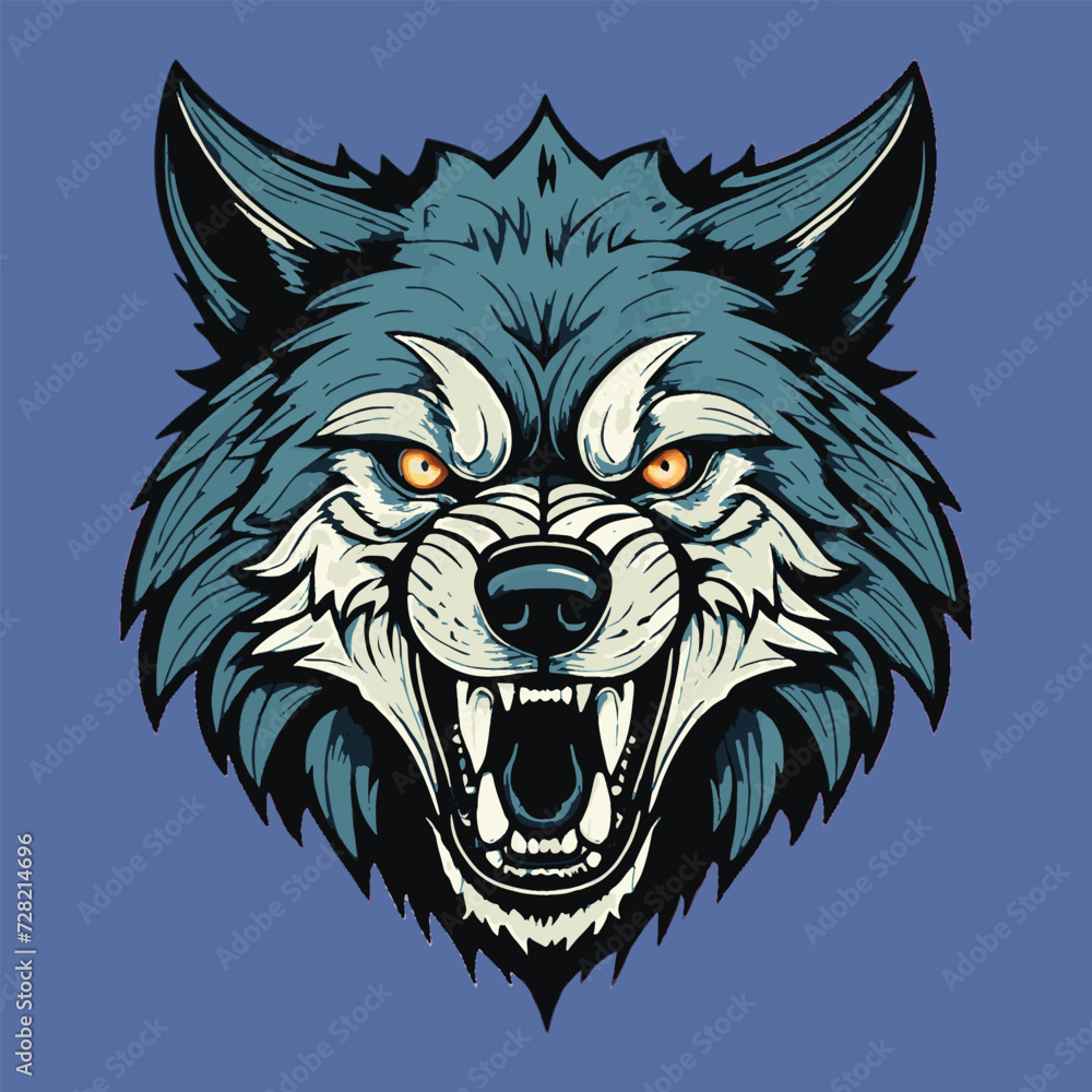 vector of alpha wolf