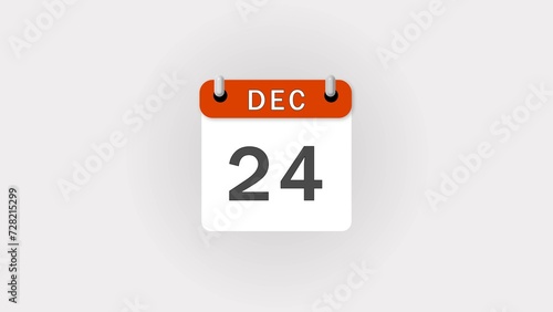 Wallpaper Mural December Calendar icon illustration with white background. Torontodigital.ca