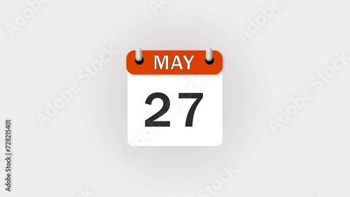 Digital MAY Calendar icon illustration on white background © Aminul