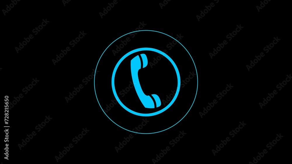 Abstract Calling icon illustration black background. Abstract Calling icon illustration black background.