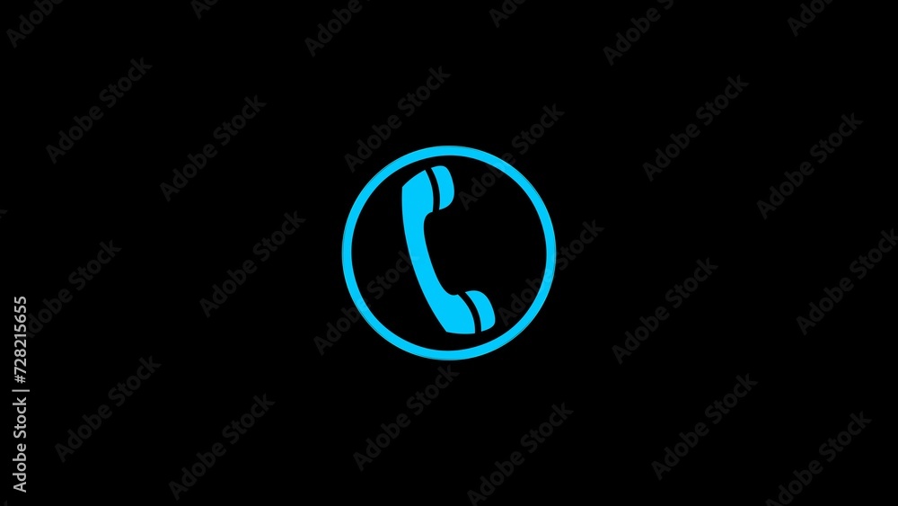 Abstract Calling icon illustration black background. Abstract Calling icon illustration black background.