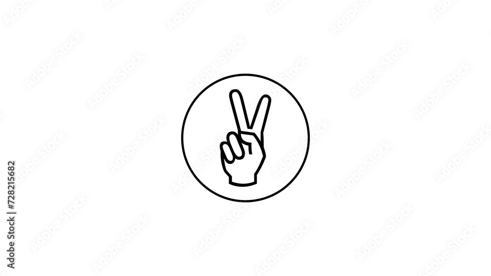 Hand showing two finger icon isolated on white background illustration. Hand gesture winner and victory symbol.
Hand showing two finger icon isolated on white background illustration. Hand gesture winner and victory symbol.