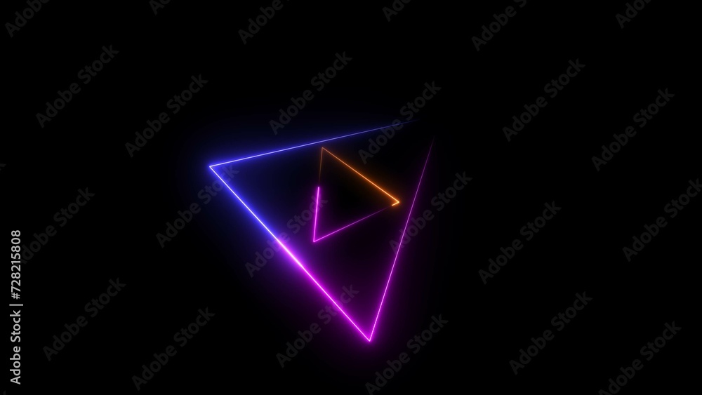 Abstract beautiful neon line triangle frame loading background illustration 4k. Abstract beautiful neon line triangle frame loading background illustration 4k.