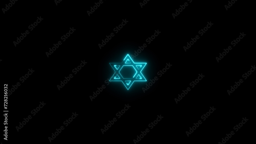 Abstract bright color neon light star icon and settings symbol background illustration . Abstract bright color neon light star icon and settings symbol background illustration .