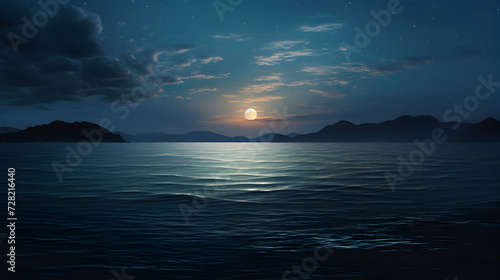 Full moon over the ocean © Emma