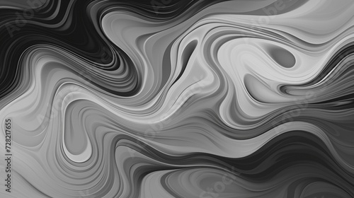 Wavy Monochrome Abstract Background. Generative AI