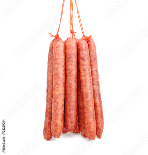 Chinese sausage isolated on white background