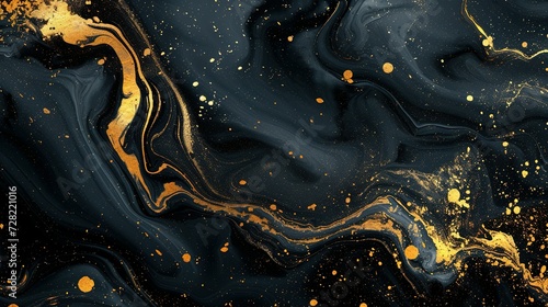 Gold abstract black marble background art paint pattern ink texture watercolor white fluid wall. Abstract liquid gold design luxury wallpaper nature black brush oil modern paper splash painting water