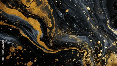 Gold abstract black marble background art paint pattern ink texture watercolor white fluid wall. Abstract liquid gold design luxury wallpaper nature black brush oil modern paper splash painting water