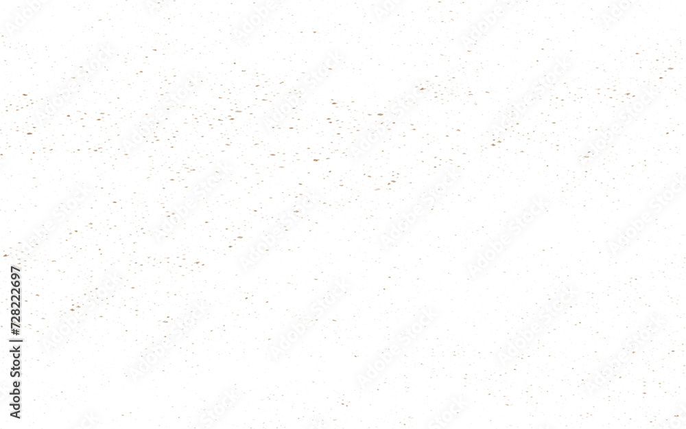 Brown snow dust falling on white background.  Grain noise particles. Rusted white effect. Grunge design elements. Vector illustration