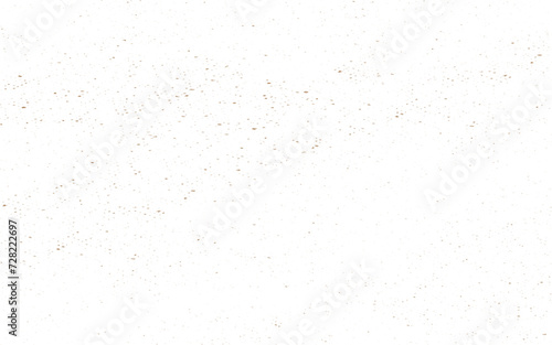 Brown snow dust falling on white background. Grain noise particles. Rusted white effect. Grunge design elements. Vector illustration