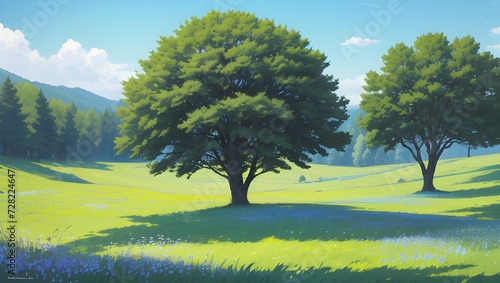 landscape with tree