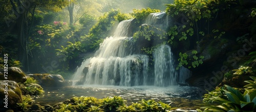 Lovely Waterfall: A Breathtaking Outdoors Experience Immersed in Nature