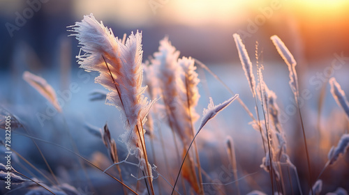 grass  illuminated by the soft glow of the morning sun © iwaart