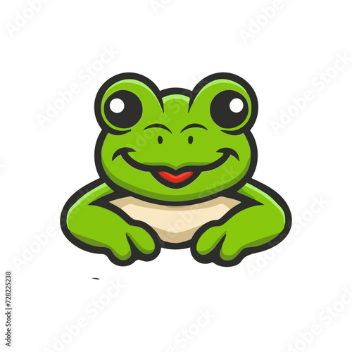 frog mascot vector illustration an isolated white background