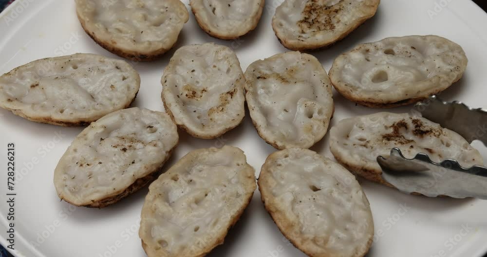 Fluffy ground rice powder pancake Bengali chitoi Dhaka Chikui Sora pitha on white background Fluffy ground rice powder pancake Bengali chitoi Dhaka Chikui Sora pitha on white background