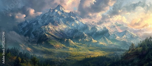 Landscape: Majestic Mountains, Heavenly Sky, and Serene Landscape in One Breathtaking View