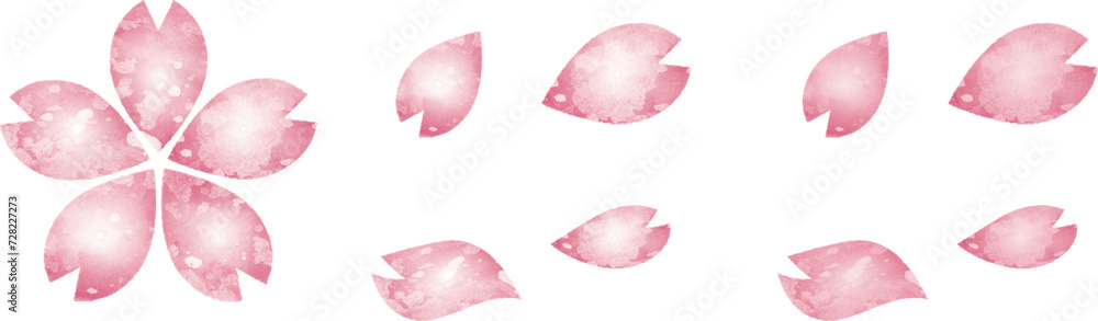 あしらい 飾り さくら 桜 水彩 花びら 春 お花見 アイコン イラスト素材セット あしらい 飾り さくら 桜 水彩 花びら 春 お花見 アイコン イラスト素材セット