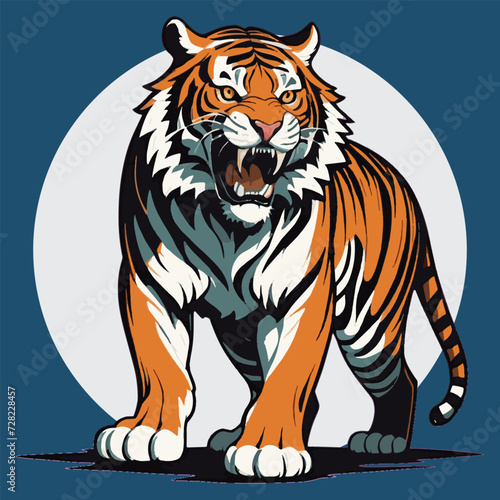 vector of mad tiger