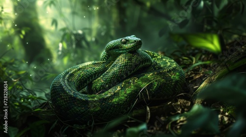snake in the forest.