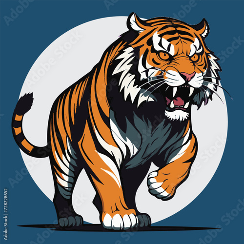 vector of mad tiger © Iqbal