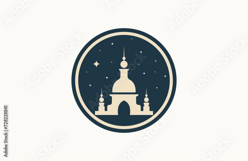 Premium luxury ramadan mosque logo template