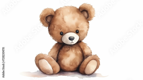 Hand drawn cartoon cute teddy bear illustration
