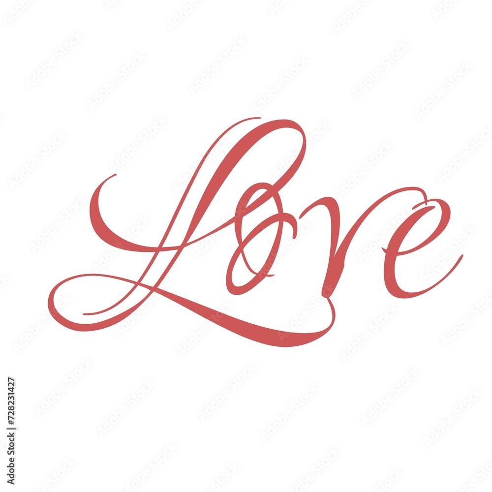 Love text on white background Love text on white background