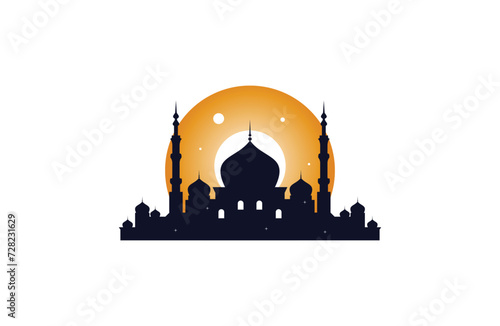 Premium luxury ramadan mosque logo template