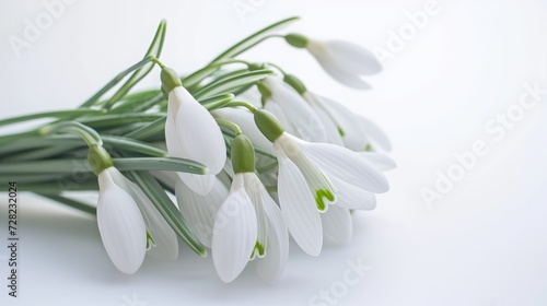 Wallpaper Mural snowdrops on a white background with space for text. Torontodigital.ca