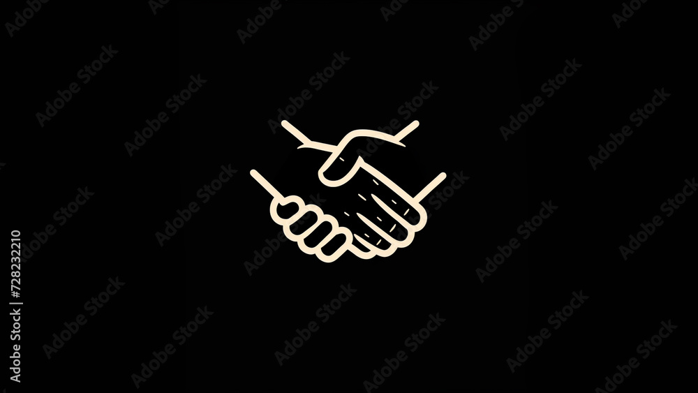 minimalistic handshake logo
