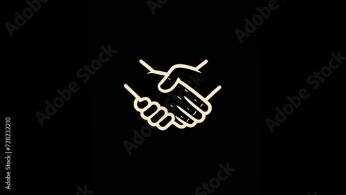 minimalistic handshake logo