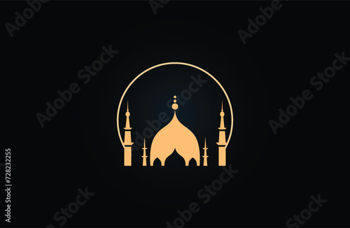Premium luxury ramadan mosque logo template