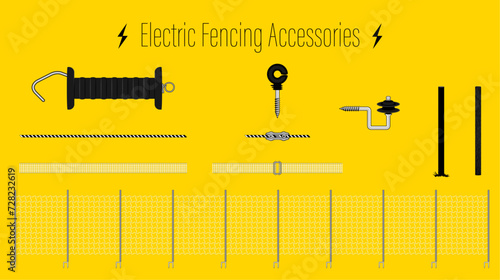 Electric fencing accessories.Usable for user manuals