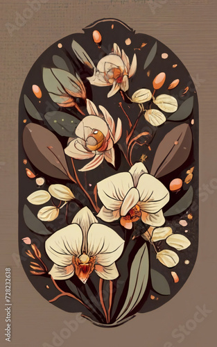 Frame with flowers