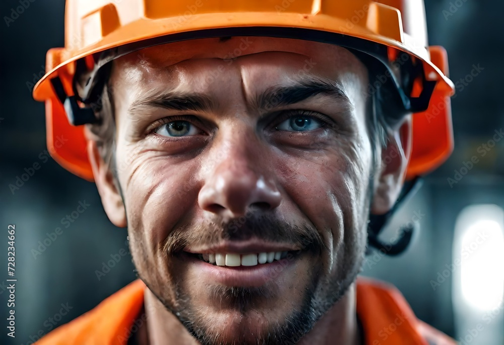 a male oil rig worker or construction worker dirty from a long days work on the oil rigs in northern Canada a male oil rig worker or construction worker dirty from a long days work on the oil rigs in northern Canada